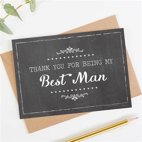 Super simple and highly effective amazon thank you card product insert that can skyrocket amazon reviews and make your product viral, without breaking. Best Man Thank You Card Chalk By Norma&Dorothy | notonthehighstreet.com