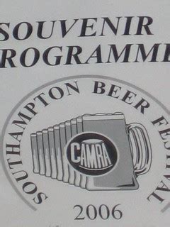 Southampton Beer Festival 2006 Programme close up | The beer ...