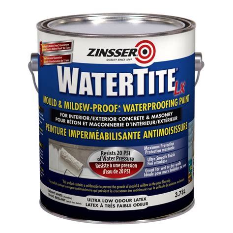 Zinsser Watertite Lx Mold And Mildew Proof Waterproof Latex Paint In