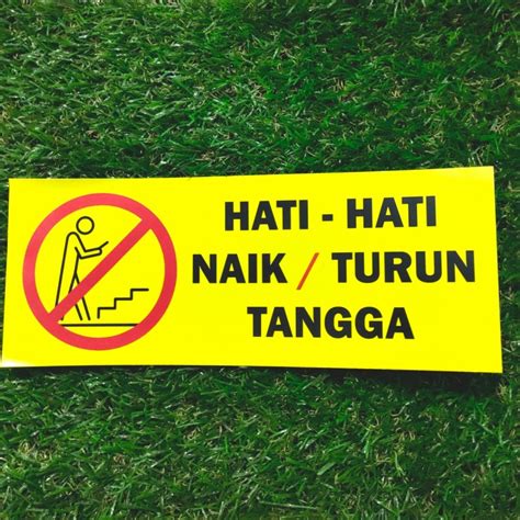 Jual STIKER HATI HATI NAIK TURUN TANGGA Shopee Indonesia