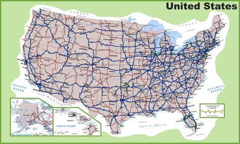 Printable Map Of Usa With Major Highways Printable Us Maps