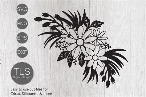 Flower SVG, Floral SVG, Daisy SVG, Daisies Cricut file (379193) | Cut
