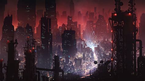 X Cyberpunk City Night View K Laptop Full Hd P Hd K Wallpapers Images Backgrounds