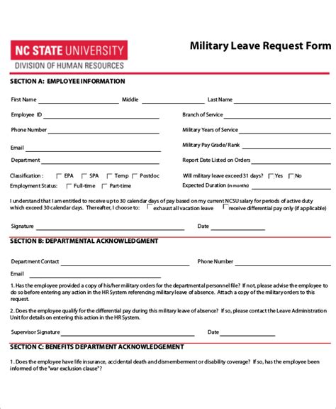 Military Leave Request Letter Collection Letter Template Collection