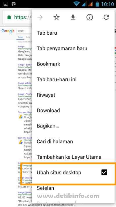 Mengubah Tampilan Browser Chrome Android Jadi Tampilan Desktop Detik Info