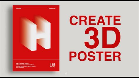 Learn How To Create 3d Poster In Illustrator Youtube