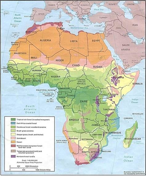 2 A Physical Geography Map Of Africa From The Perry Castañeda Map