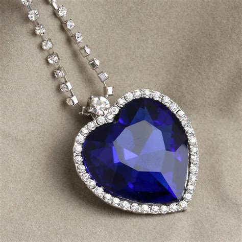 Must contain at least 4 different symbols; Gorgeous Titanic the heart of ocean blue diamond necklace ...