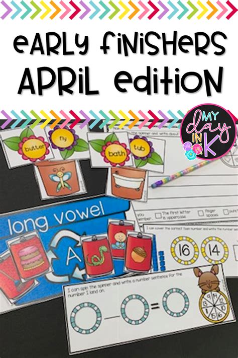Early Finishers April Edition Are Filled With Hands On And Engaging