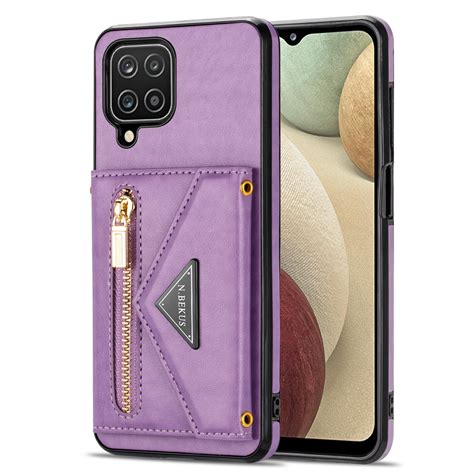 Dteck Case For Samsung Galaxy A12 65 Inchluxury Leather Zipper Card