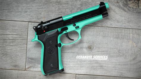 Beretta 92fs Made In Italy Tiffany Blue Pistol Cerakote Services