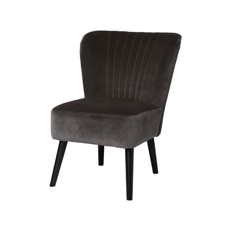 Charcoal Grey Velvet Bedroom Chair By Ella James