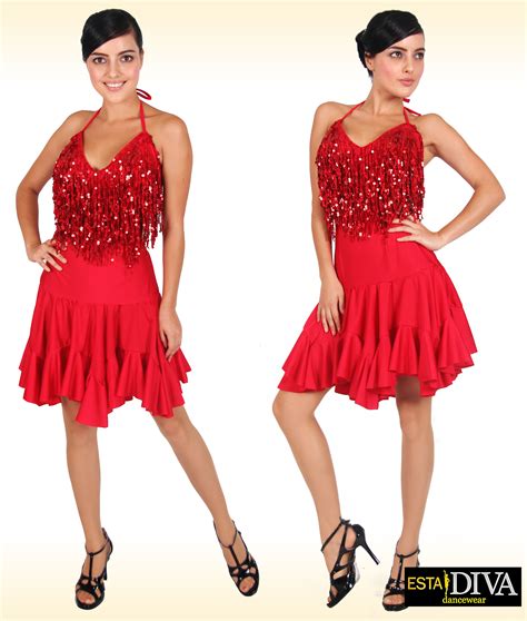 latin dress rolling salsita [sequin fringe dress 1] €124 00 esta diva dancewear dance