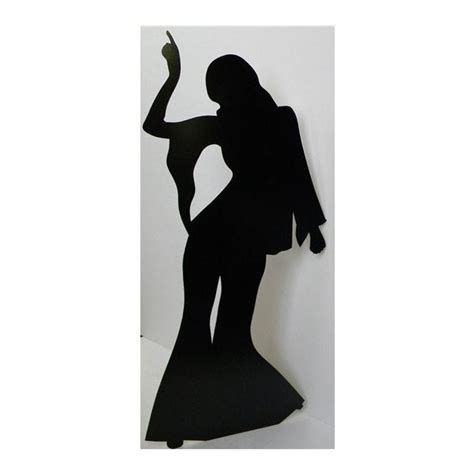 Disco Dancer Female Silhouette Cardboard Cutout 171cm X 78cm Party