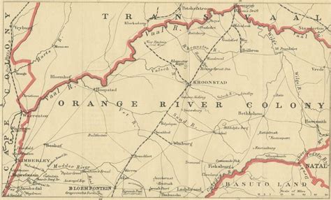 Antique Map Of The Orange River Colony By Stanford 1901 For Sale At