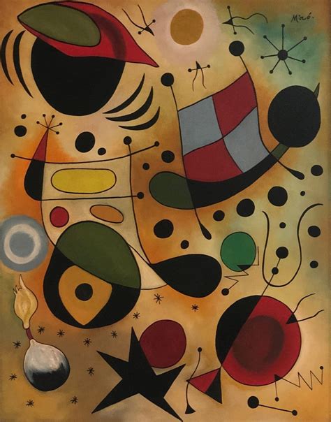 Joan Miro Oil On Canvas In The Style Of Jul 02 2019