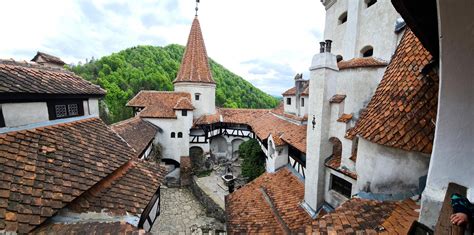 Tourists Visit The Bran Castle Known Also As Draculas Castle In