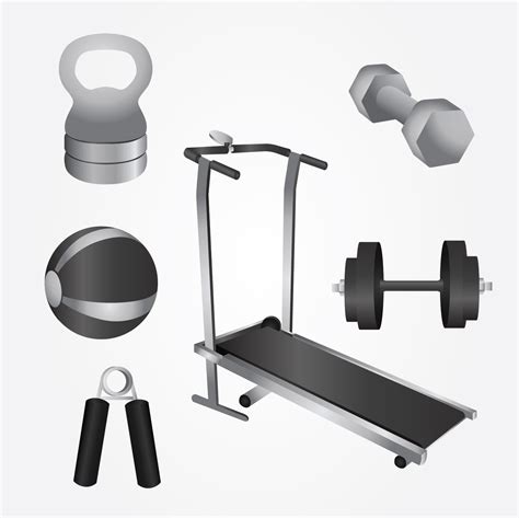 Realistic Fitness Equipment Vector Pack 248271 Vector Art At Vecteezy