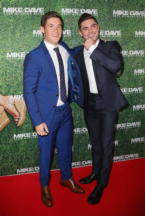 Pictured Adam Devine And Zac Efron Zac Efron At The Mike And Dave