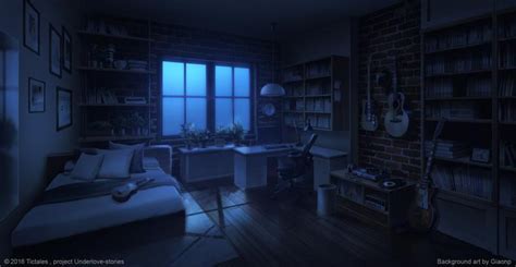 Night Cute Anime Bedroom Background Artstation Chill Room D Background Game Anime Hassie Mayer