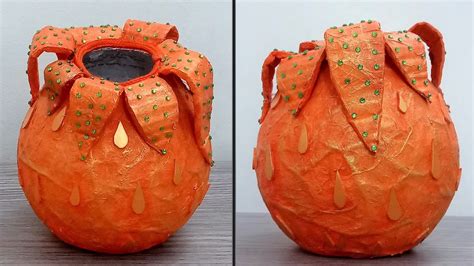 How To Make Vase Paper Vase Balloon Vase Easy Vase Youtube