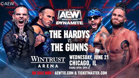 The Hardys Vs The Gunns Tag Team Match Aew Dynamite 194 Wwe 2k23