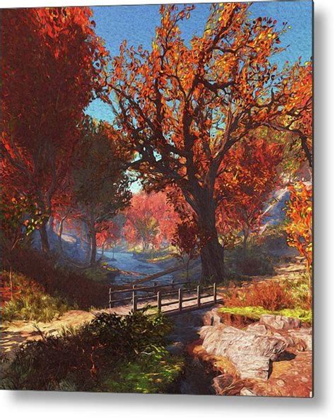An Autumn Full Of Magic Metal Print By Am Fineartprints Landscape Art