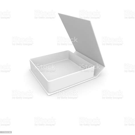 Empty White Box For Ts And Other Goods Isolated White Background