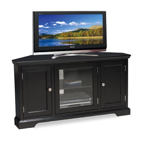 Leick Black Hardwood, 46"W Corner TV Stand - Home ...