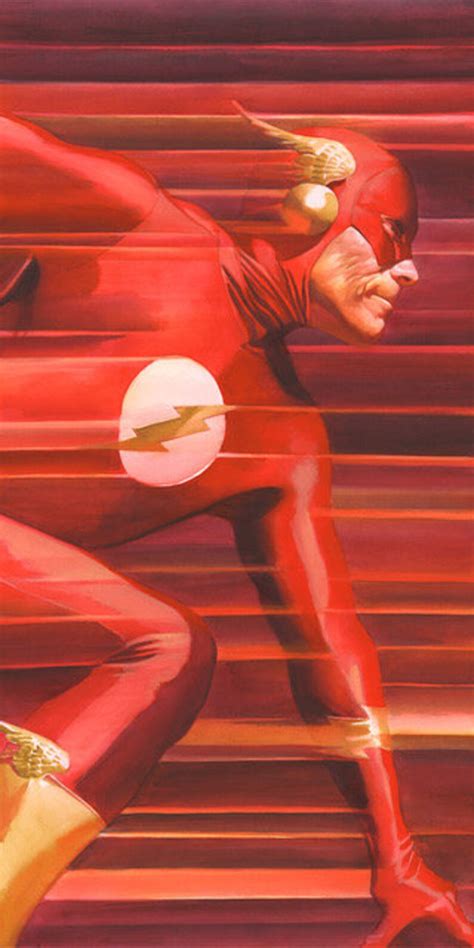 Alex Ross Signed Shadows The Flash Giclee On Canvas Limited Etsy