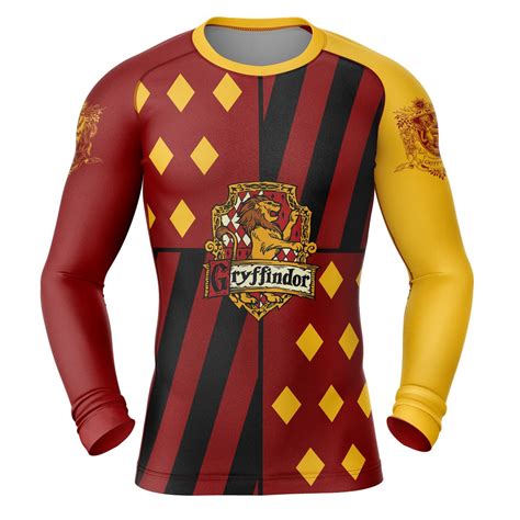 Gryffindor V2 Harry Potter Long Sleeve Rash Guard Compression Shirt