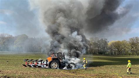 Tractors Burnt Out In Dramatic Farm Fires Farmers Weekly