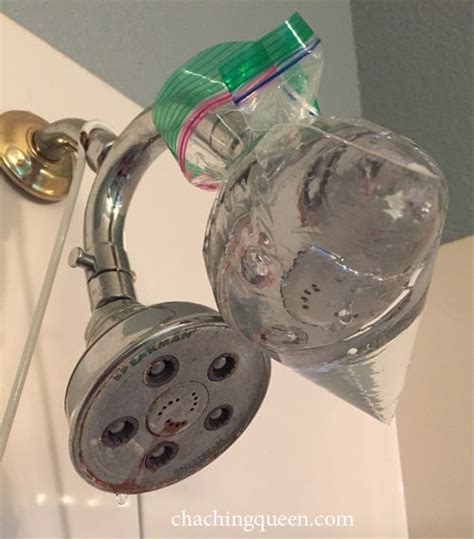Diy Homemade Shower Head Cleaner No Tools Cha Ching Queen