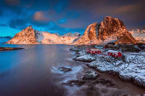Fonds Decran Norvège Hiver Photographie De Paysage Montagnes Côte Îles