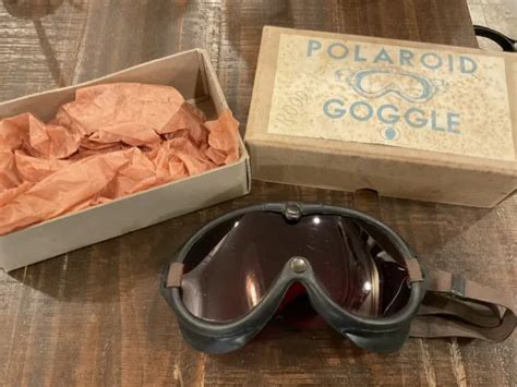 original vintage wwii us pilot tanker polaroid red lens goggles in box 67 88 picclick