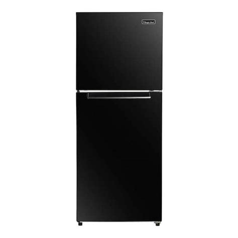 magic chef 10 1 cu ft top freezer refrigerator in black brickseek