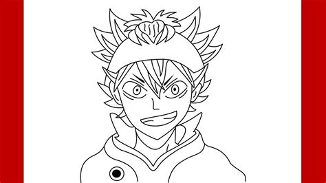 How To Draw Asta Black Clover Step By Step Drawing Youtube