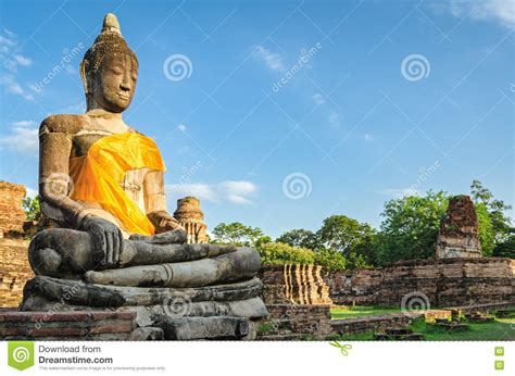 Ayutthaya Thailand Giant Buddha Statue Stock Photo Image Of Temple