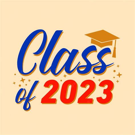 Premium Vector Hand Drawn Class Of 2023 Lettering