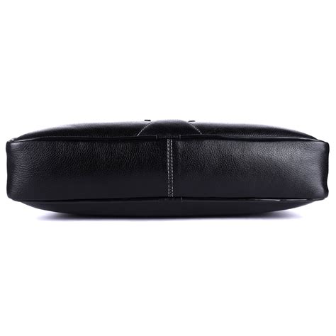 Sk Black Genuine Leather Laptop Bag Capacity 15 Liters Id 23250077973