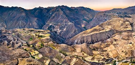Scenery Of The Colca Canyon In Peru Stock Photo Image Of Mountain