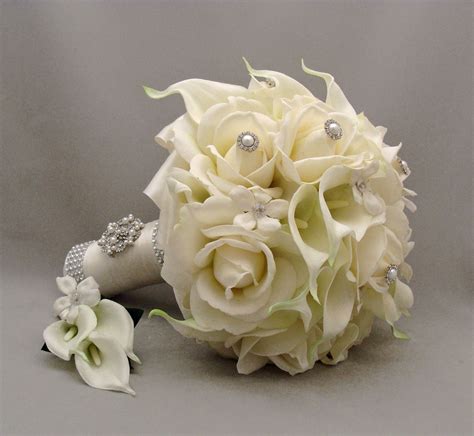 Silk Flower Bridal Bouquet Stephanotis Real By Songsfromthegarden