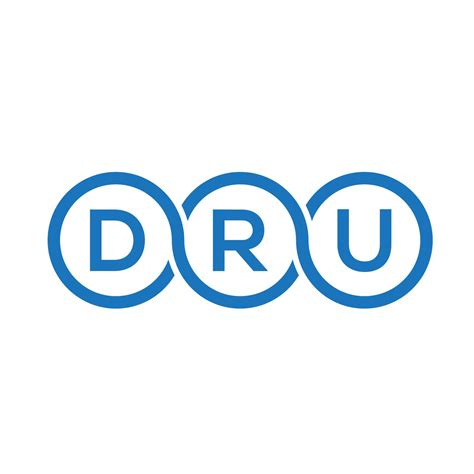 Dru Letter Logo Design On Black Backgrounddru Creative Initials Letter