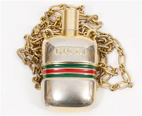 Lot Gucci Vintage Perfume Bottle Necklace