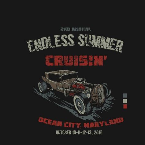 Endless Summer 2019 Classic Car Show 4 5 Color T Shirt T Shirt Contest