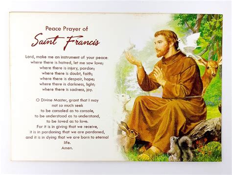 Buy Beautiful St Francis Of Assisi Prayer Cards Saint Francis Online