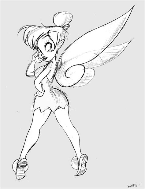 Tinkerbell Sketch By Papawaff On Deviantart Disney Drawings