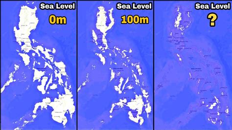 Philippines Map Sea Level Rise Visualization Youtube