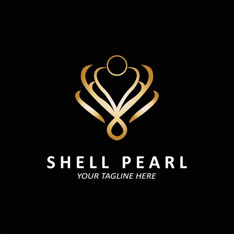 Elegant Luxury Beauty Logo Design Shell Pearl Jewellery Suitable For