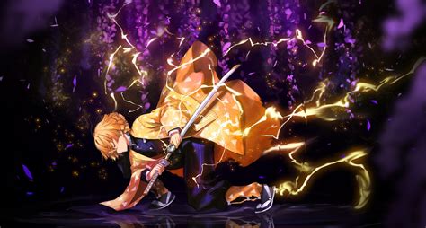 Hd wallpapers and background images. Agatsuma Zenitsu | Kimetsu no Yaiba | Papel de parede pc ...